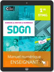 Sciences de gestion et numérique 1re STMG (2021) - Manuel - Manuel numérique enseignant