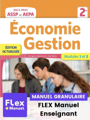 Économie-Gestion 2de Bac Pro ASSP (2022) - Pochette - FLEX manuel granulaire numérique enseignant