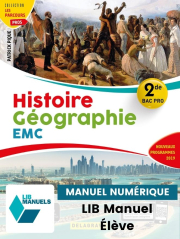 Histoire Géographie EMC 2de Bac Pro (Ed. num. 2021) - Pochette - Manuel numérique élève