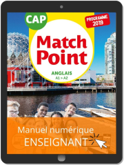 Match Point Anglais CAP (2019) - Pochette - Manuel numérique enseignant