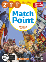 Match Point Anglais 2de, 1re, Tle Bac Pro (2020) - Pochette élève