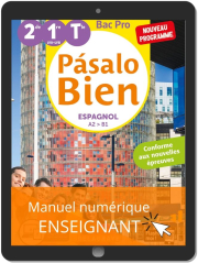 Pásalo Bien Espagnol 2de, 1re, Tle Bac Pro (2020) - Pochette - Manuel numérique enseignant