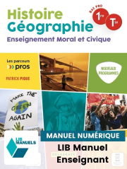 Histoire Géographie EMC 1re, Tle Bac Pro (2021) - Pochette - Manuel numérique enseignant