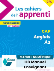 Les cahiers de l'apprenti - Anglais CAP et CFA (2022) - LIB Pochette numérique enseignant